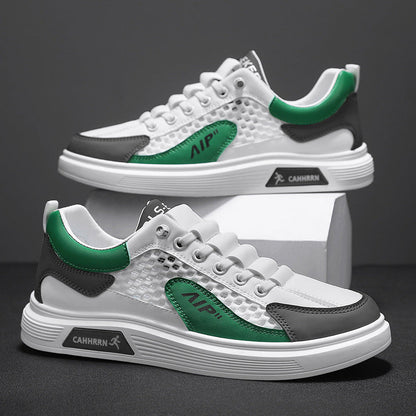 Men's Leather Mesh Trainers
