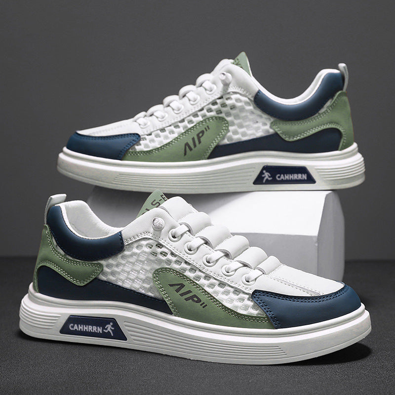 Men's Leather Mesh Trainers
