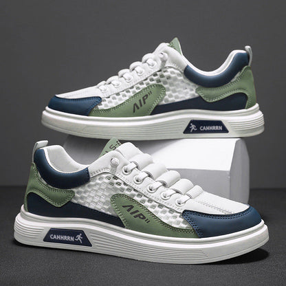 Men's Leather Mesh Trainers