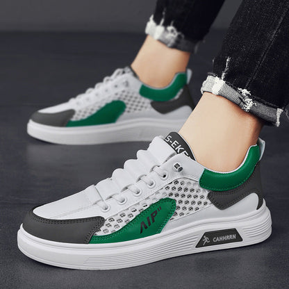 Men's Leather Mesh Trainers