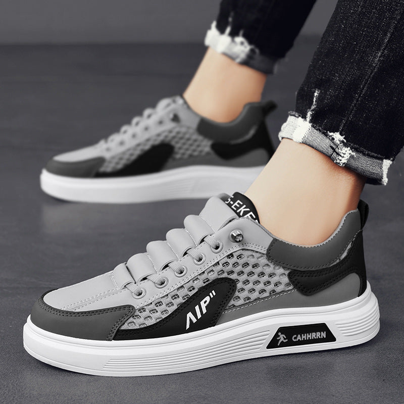 Men's Leather Mesh Trainers