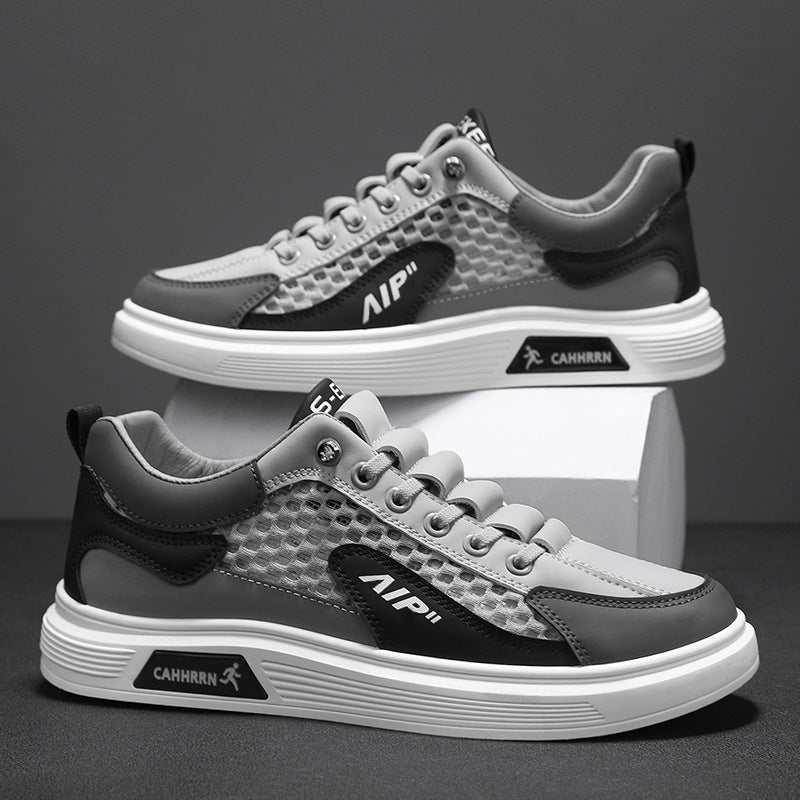Men's Leather Mesh Trainers