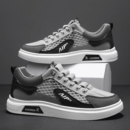 Men's Leather Mesh Trainers