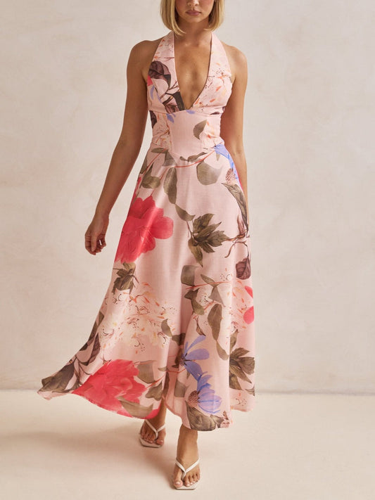Plunge V-Neck Maxi Dress