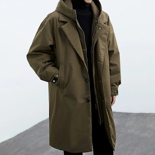 Men's Hooded Overcoat
