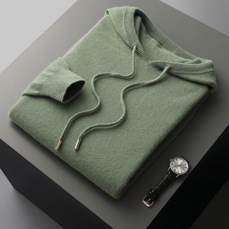 Men's Pure Merino Wool Hoodie