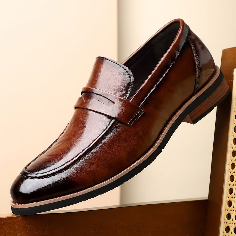 Mens Leather Slip-On Loafers