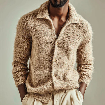 Mens Long Sleeve Knit Cardigan