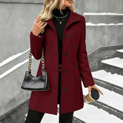 Women’s Mid-Length Wool Blend Coat