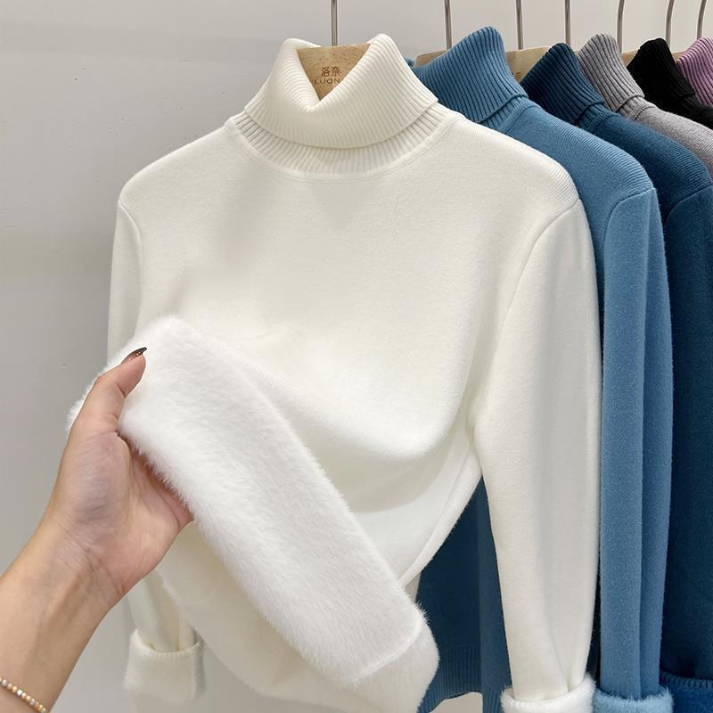 Women’s Fleece-Lined High Neck Sweater