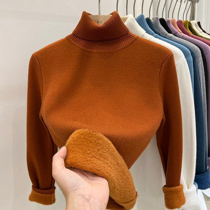 Women’s Fleece-Lined High Neck Sweater