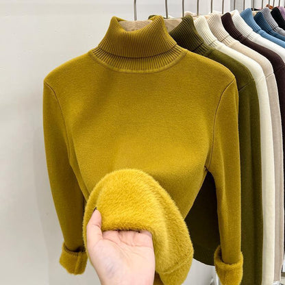 Women’s Fleece-Lined High Neck Sweater