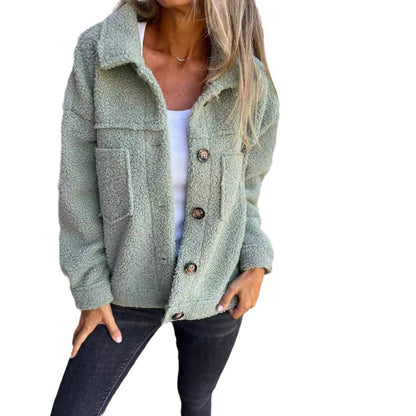 Lapel Single-Breasted Wool Coat