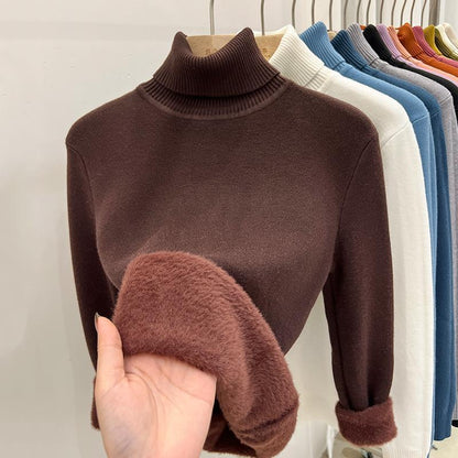 Women’s Fleece-Lined High Neck Sweater