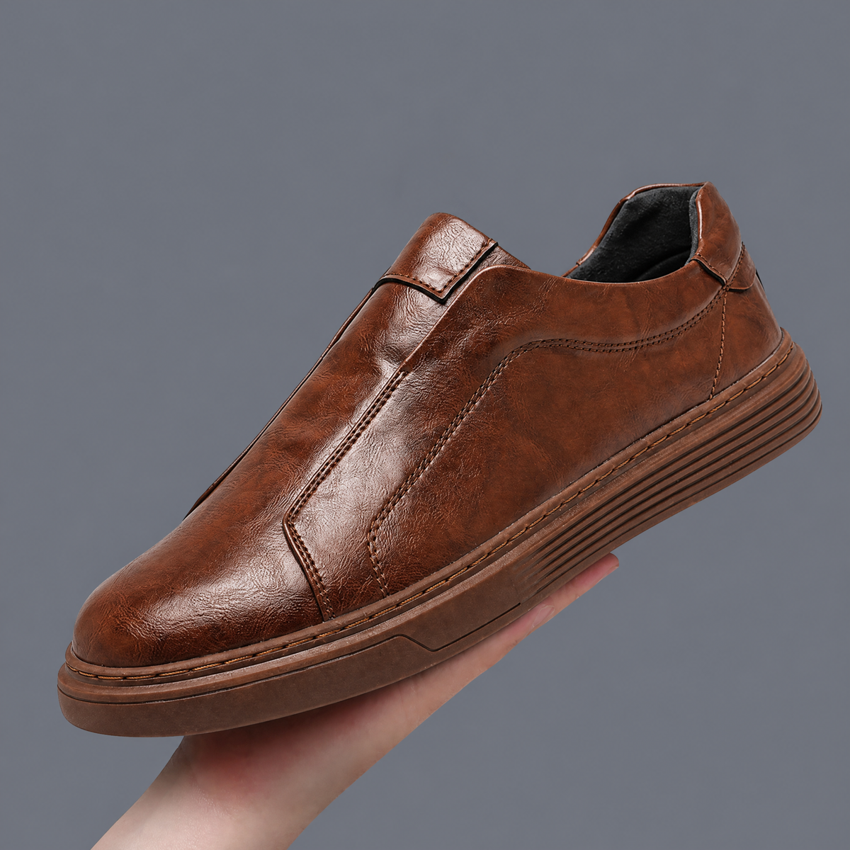 Men's Leather Trainers