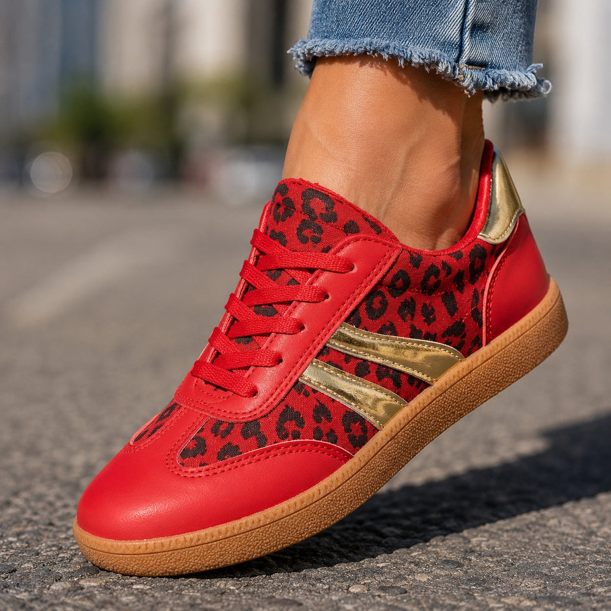 Women's Leopard Print Trainers
