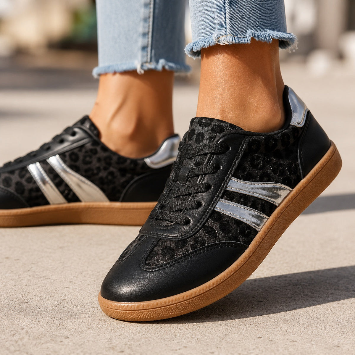 Women's Leopard Print Trainers