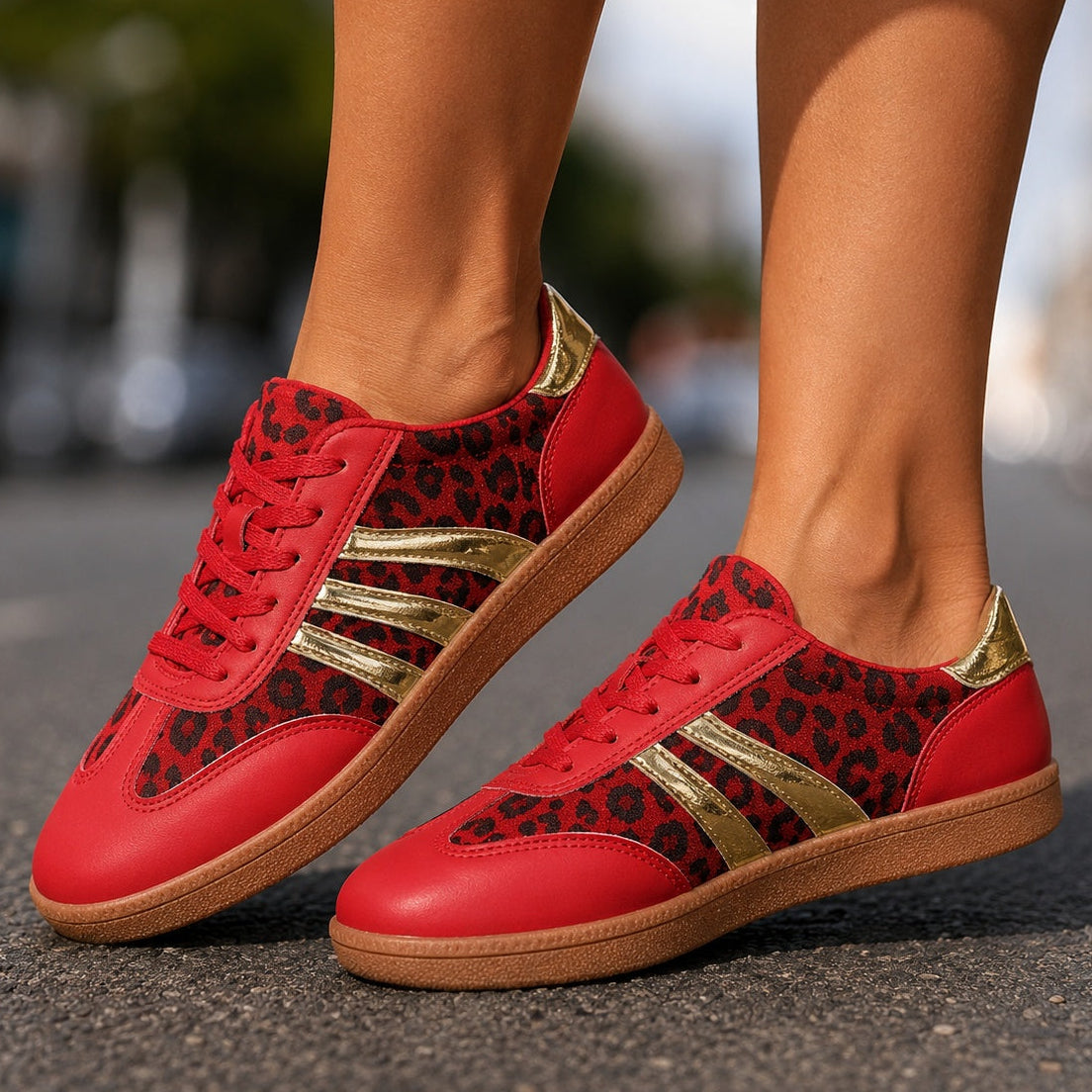 Women's Leopard Print Trainers