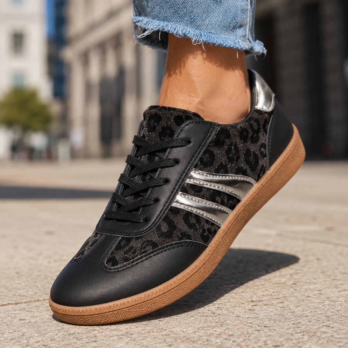 Women's Leopard Print Trainers