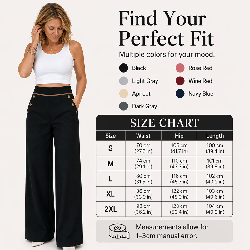 Women's High Waisted Wide Leg Trousers