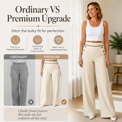 Women's High Waisted Wide Leg Trousers