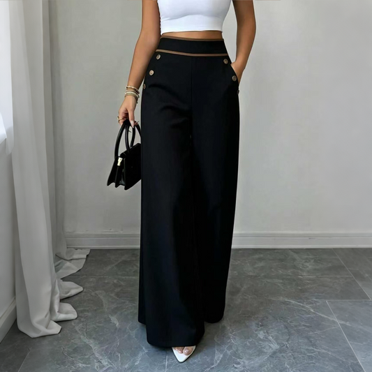 Women's High Waisted Wide Leg Trousers