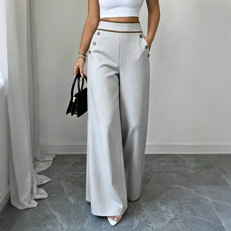 Women's High Waisted Wide Leg Trousers