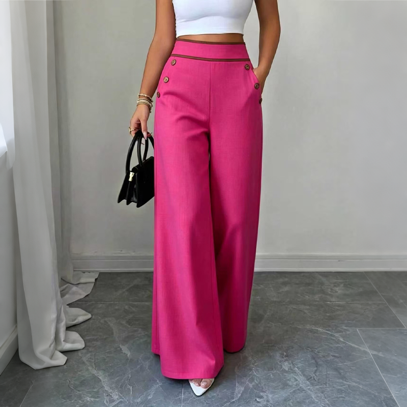 Women's High Waisted Wide Leg Trousers