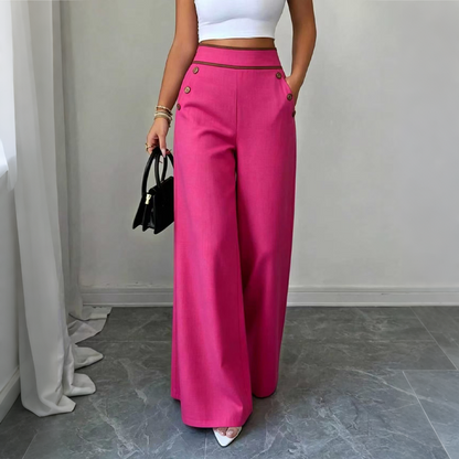 Women's High Waisted Wide Leg Trousers