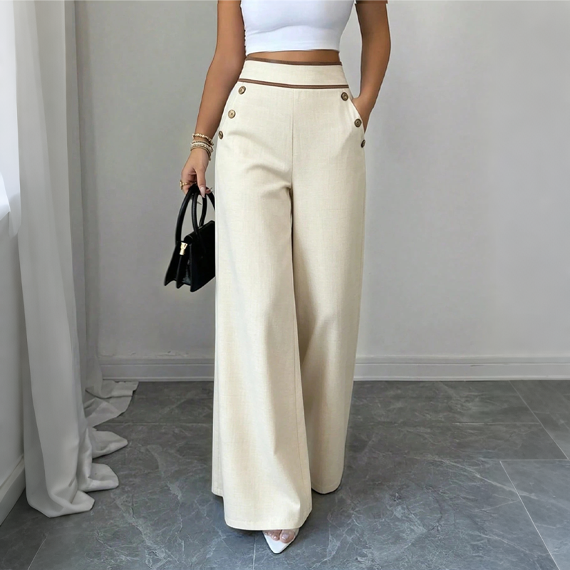 Women's High Waisted Wide Leg Trousers