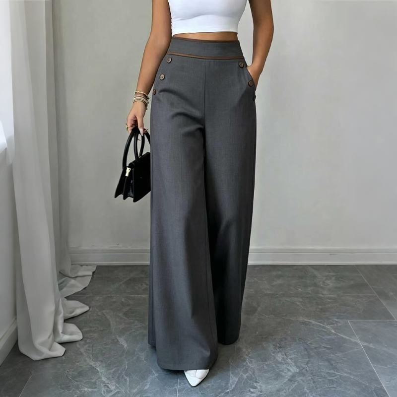 Women's High Waisted Wide Leg Trousers