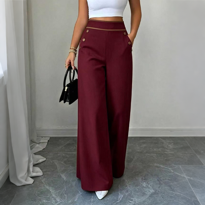 Women's High Waisted Wide Leg Trousers